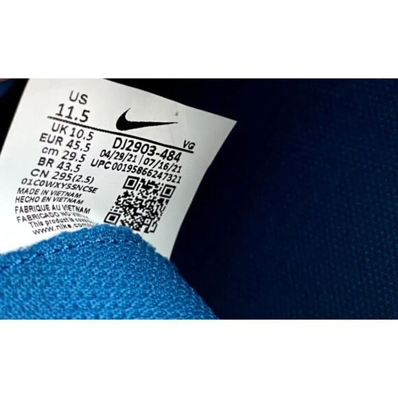 Nike Vapor 14 Club FG/MG Men's SZ 11.5 Soccer Cleats DJ2903 484 Chlorine Blue - Picture 9 of 10